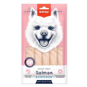 Wanpy Somonlu ve Tavuklu  Krema Köpek Ödülü 5x14 gr